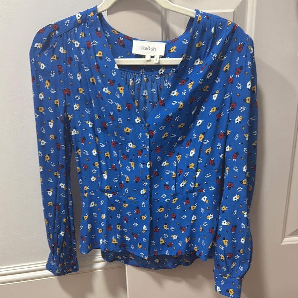 Ba&sh Blue Floral Women's Top